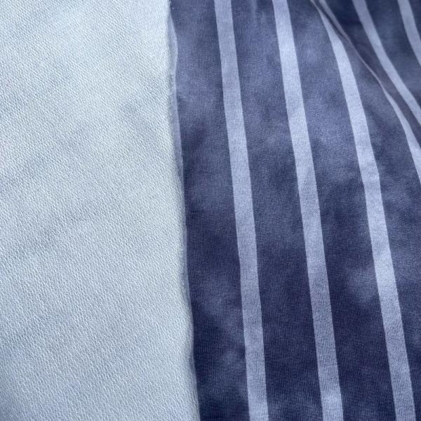 French Terry Sommersweat Streifen blau